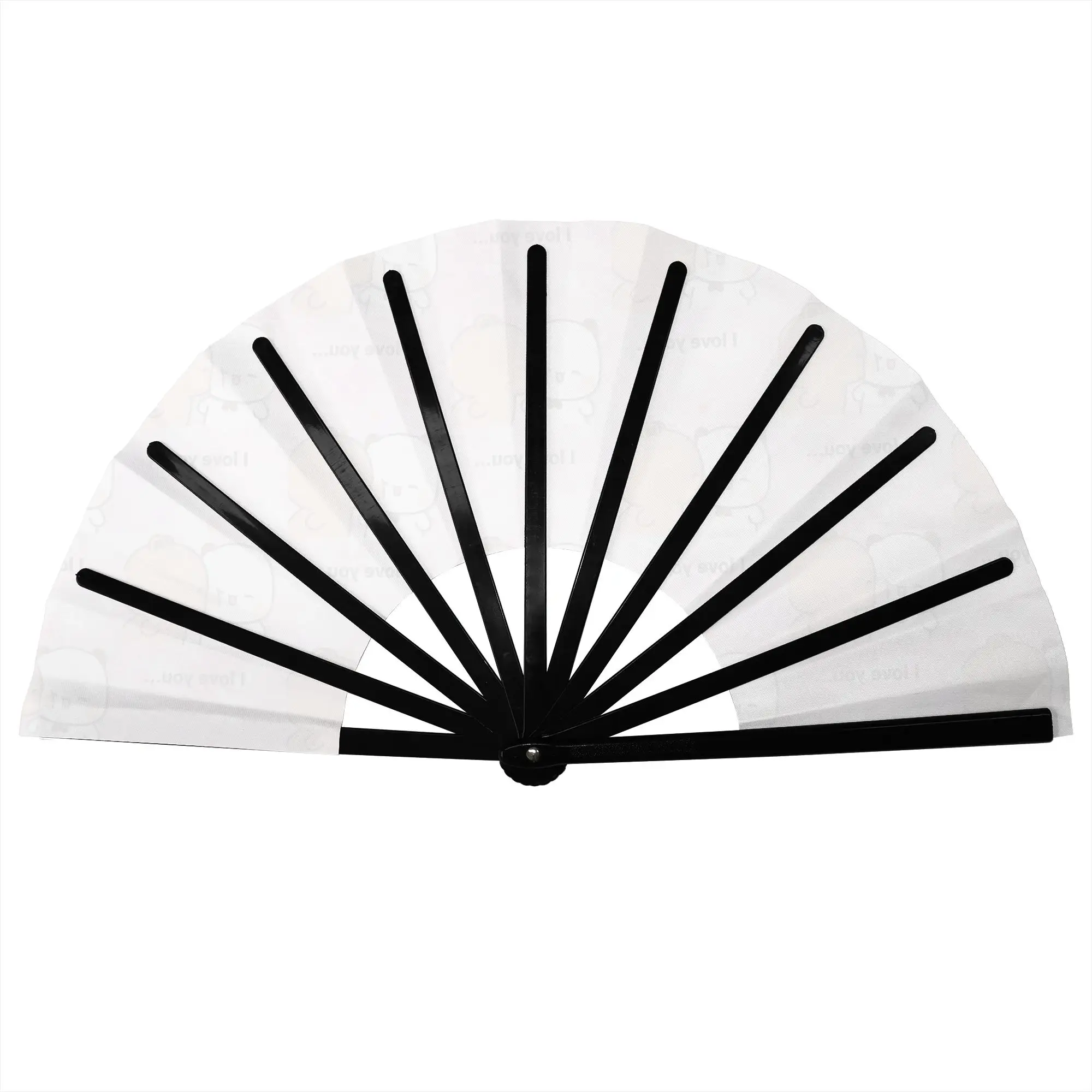 Customized Flower Cheerful Bubu Dudu Hot  Portable Pocket Fan Camping  Polyester Folding Fan Chinese Dance Handheld Cooling Fans