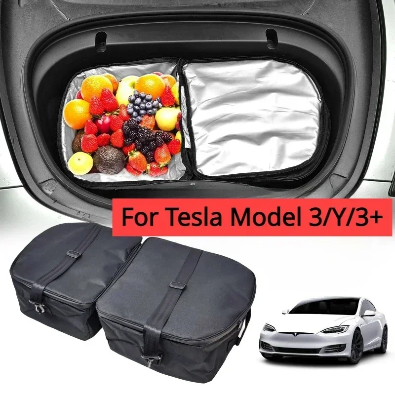 

For Tesla Model 3+ Front Trunk Storage Bag Portable Heat Preservation Outdoors Organizer Packets ModelY 2024 New Model3 Highland