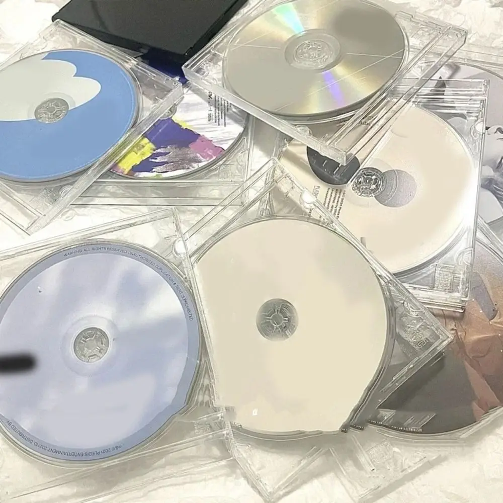 Caja de DVD transparente de plástico práctica, caja de almacenamiento de CD vacía a prueba de polvo, caja de disco antiarañazos gruesa para el hogar, 5 uds.