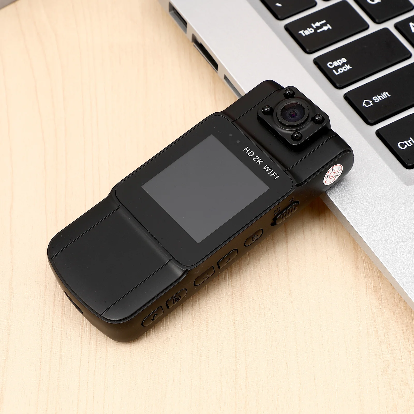 

High-Definition Body Worn Camera Video Recorder Back Clip Rotatable Lens Night Vision Wireless Connection Lightweight Portable