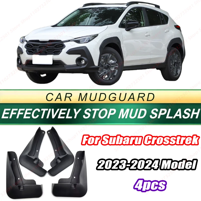 For Subaru Crosstrek 2023-2024 Model 4PCS Front Rear Mud Flaps Splash Guards Fender Mudguards Auto Accessories