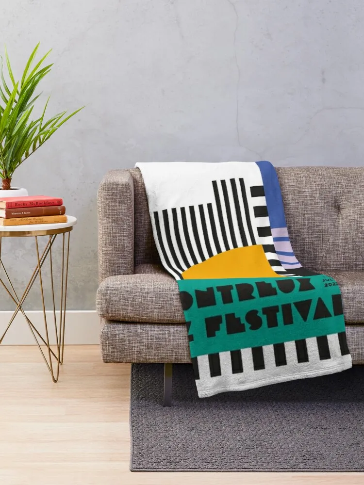 Monteux Jazz Festival Camille Walala 2022 Throw Blanket Beautifuls Sofas Blankets