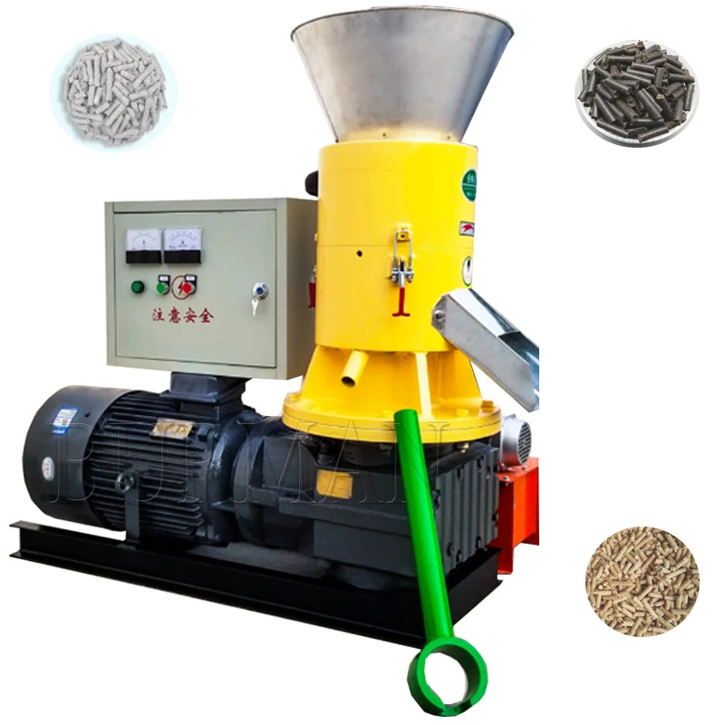 Electric  Wood Granules Making Machine Sawdust Pellet Maker Feed Pellet Machine For Farming