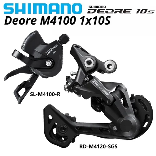 Shimano Deore M4100 1x10S MTB bicicleta desviadores grupo SL-M4100 palanca de cambios RD-M4120 RD-M5120 interruptor trasero de bicicleta básico m6000