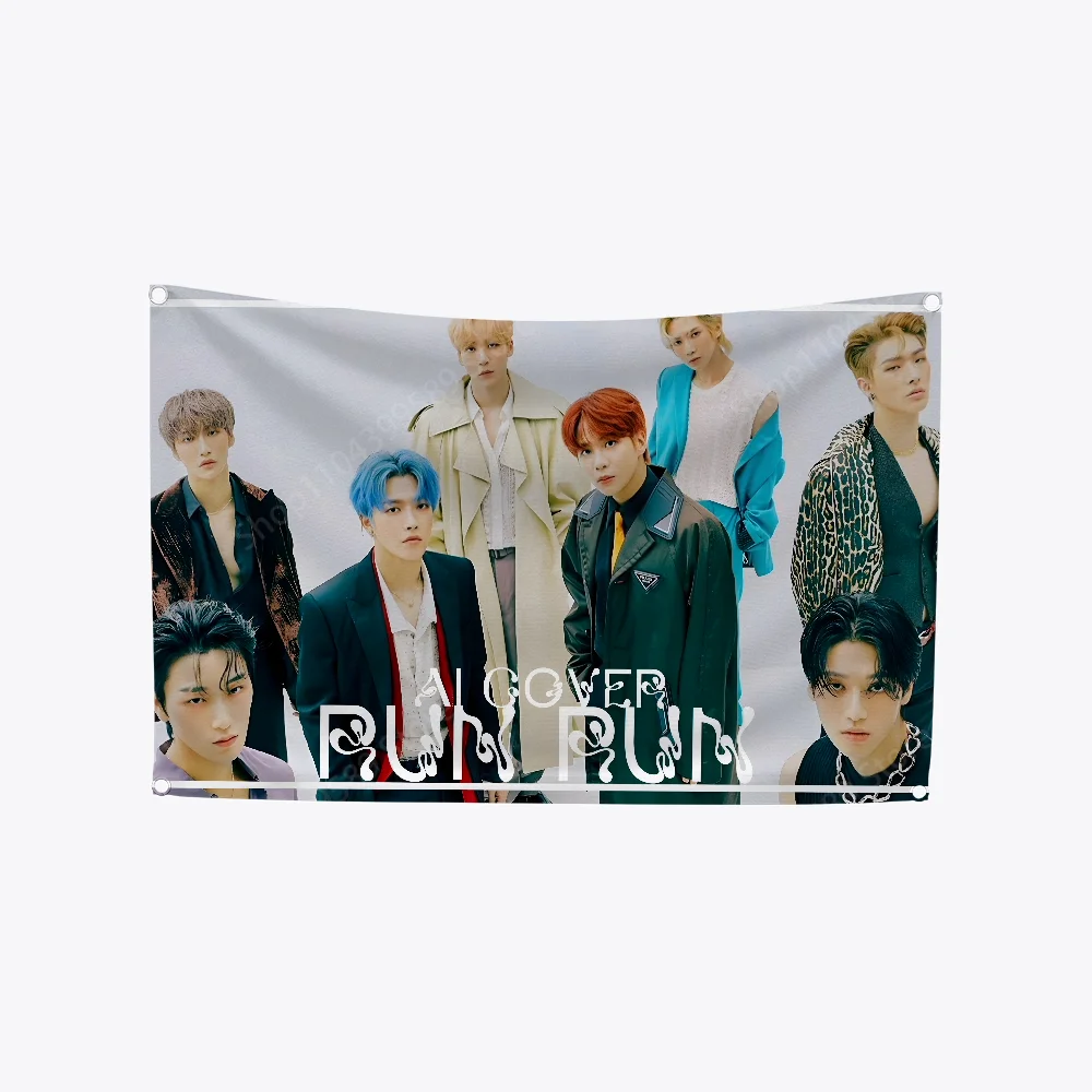 Kpop A-ATEEZ-S Flag Banner Flag Art Decoration Design Decor Vintage Structure Chart Garage Pub Club Bar Study Bedroom