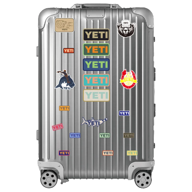 20 Pcs/Set Mobile Stickers Mix Size Camping Logo Stickers Set Waterproof PVC Outdoor Brand for Laptop Pitcher Luggage Journal
