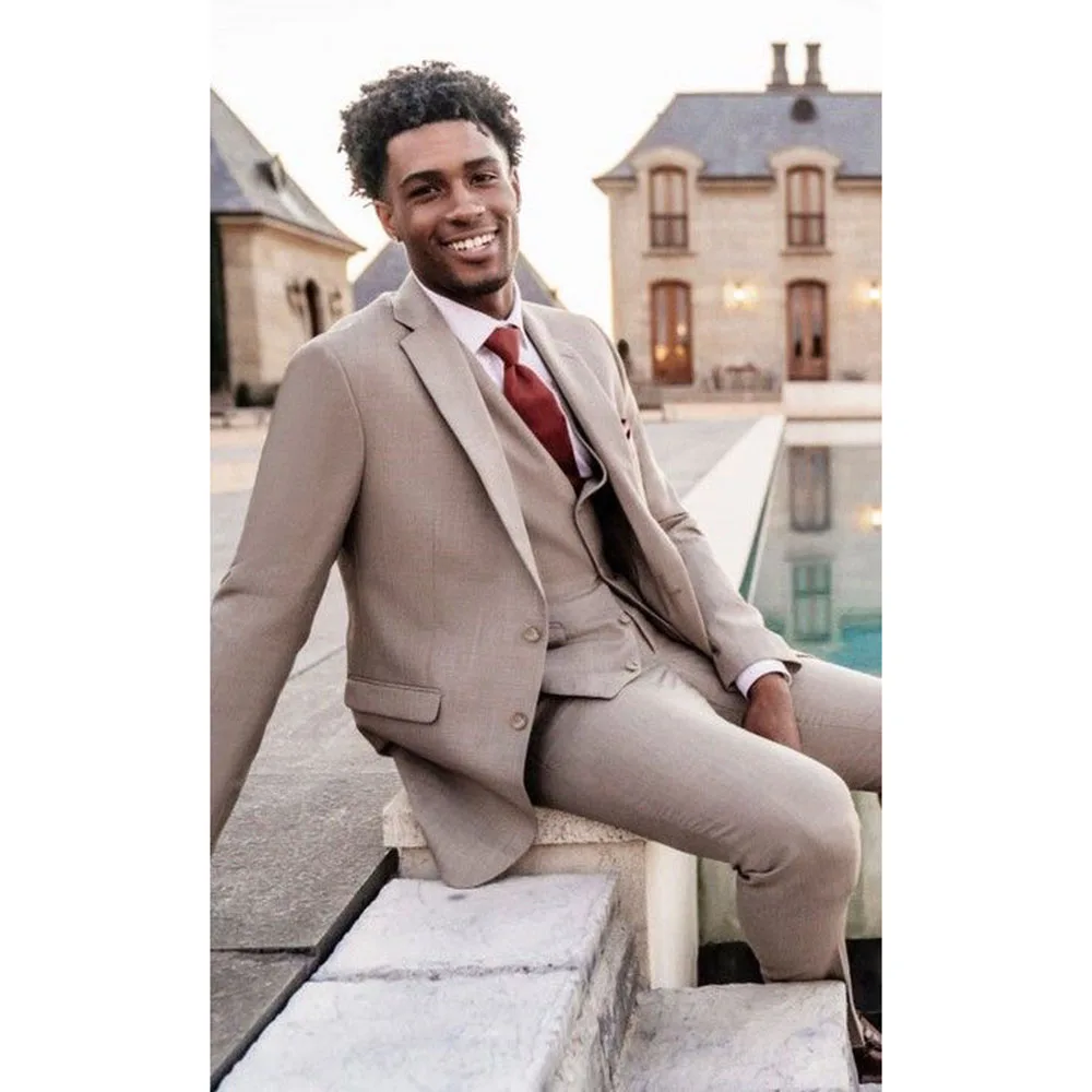 

Formal Men's Suits Single Breasted 3 Pieces Jacket Pants Vest Male Clothing Business Banquet Wedding Slim Fit Blazers Sets