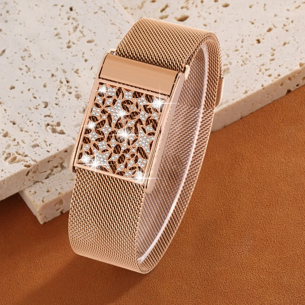 WHOOP 5.0 MG Milanese Magnetic Rhinestone Band DIY Accessory Sparkling Fitness Tracker Wristband