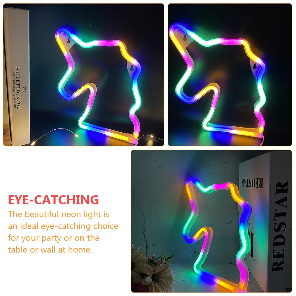 قوس قزح النيون ضوء Led قطاع مصباح لغرفة النوم غرفة المعيشة ديكور ضوء الليل، مصباح جو النيون، داخلي الإبداعية