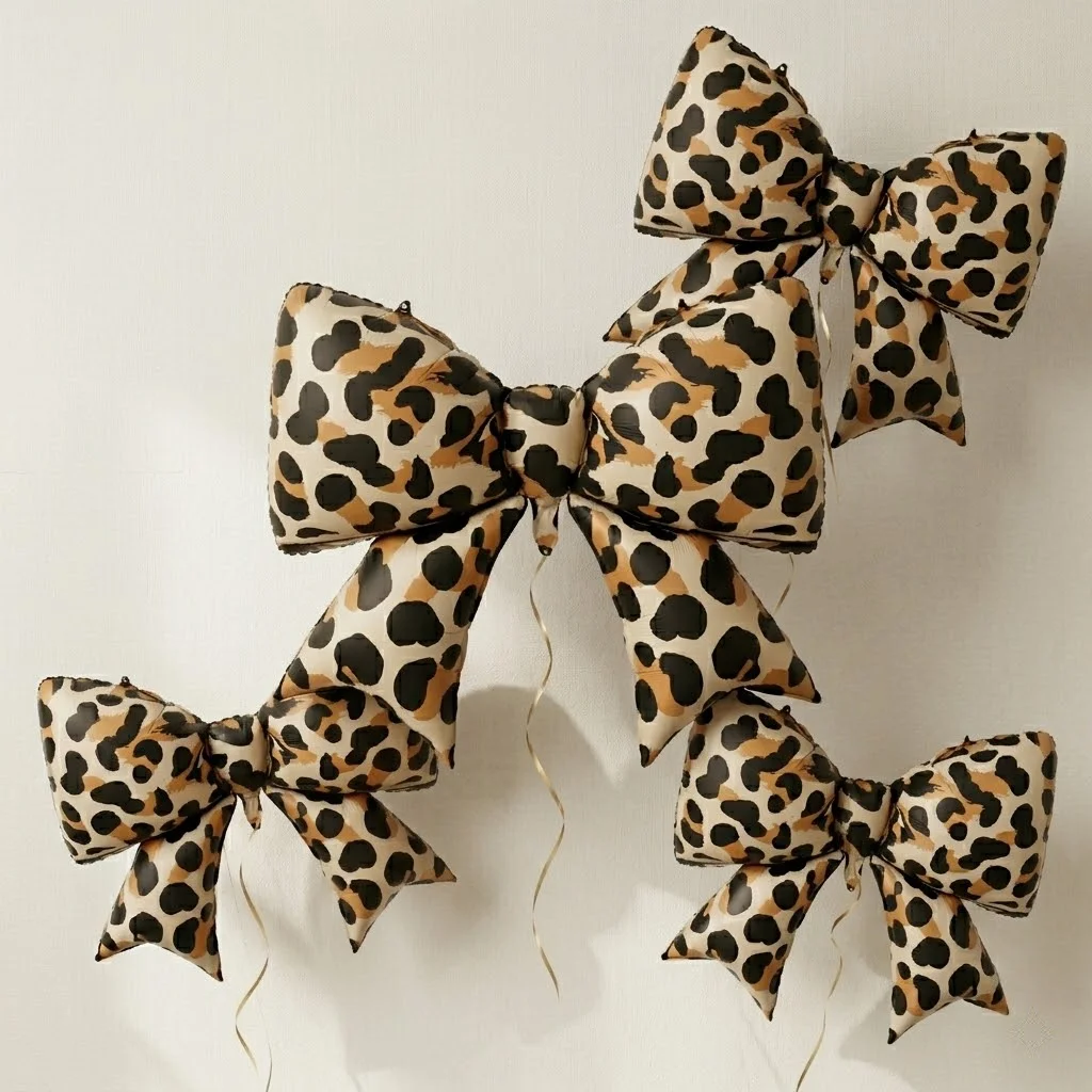 Giant Leopard Print Bowknot Ma - Baby Nursery Jungle Theme ulasan dan harga