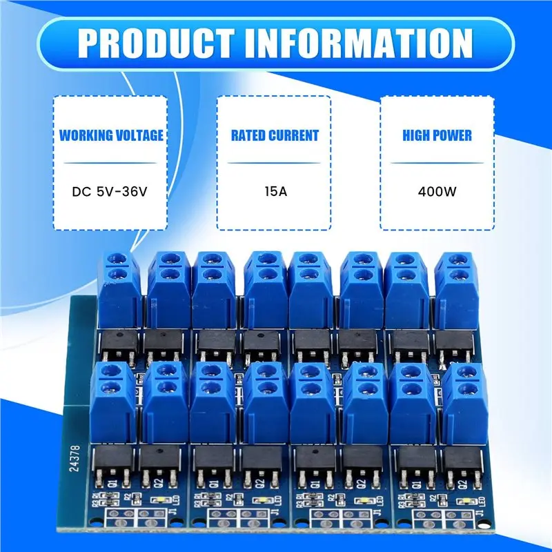 YLS-200Pcs 15A 400W MOSFET Trigger Switch Drive Module PWM Regulator Control Panel