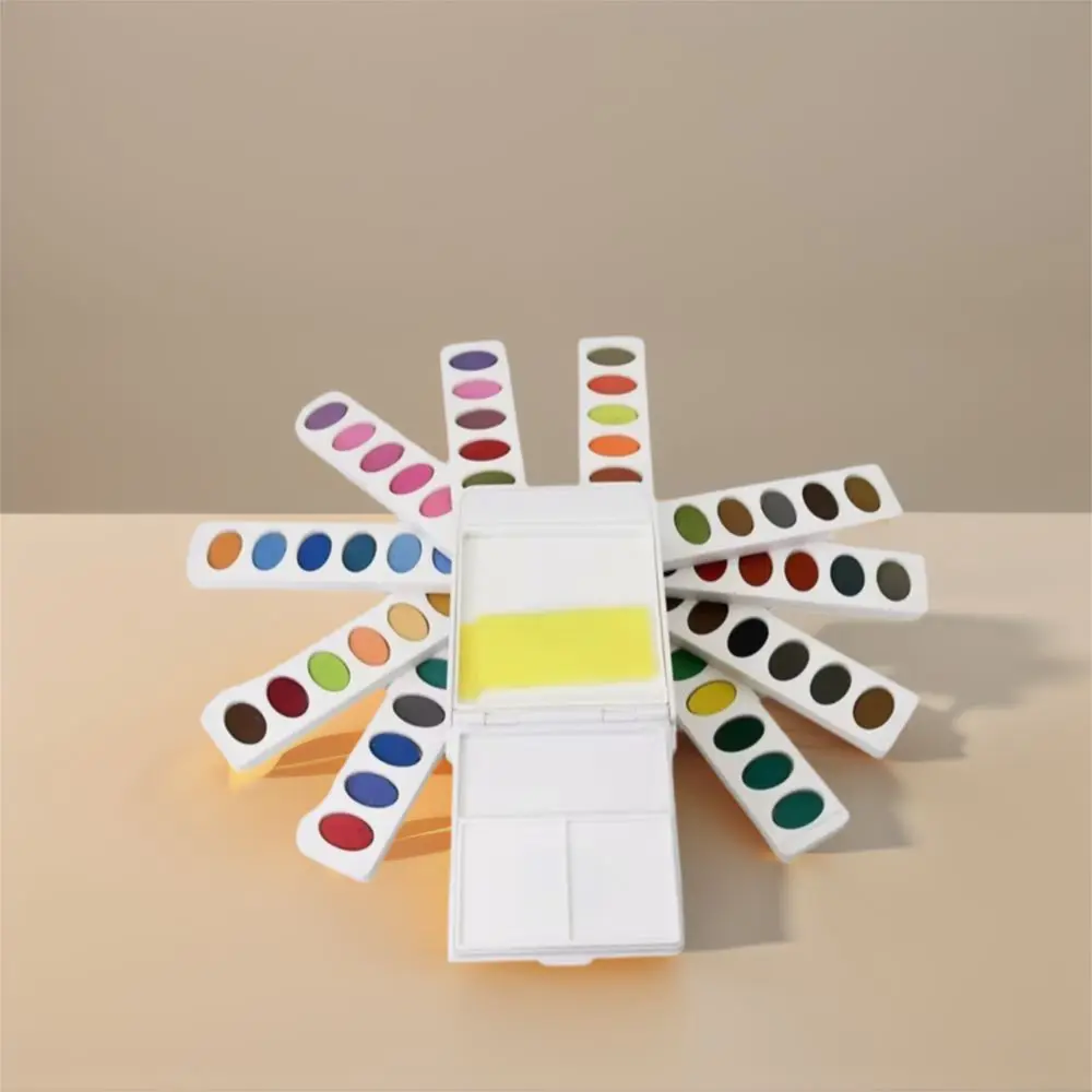 Plastic Watercolor Paint Box Portable Washable Multi-color Paint Box Expandable Eco-friendly Oil Painting Box