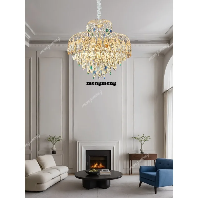 

Light luxury French crystal bedroom chandelier American living room room dining room lamp