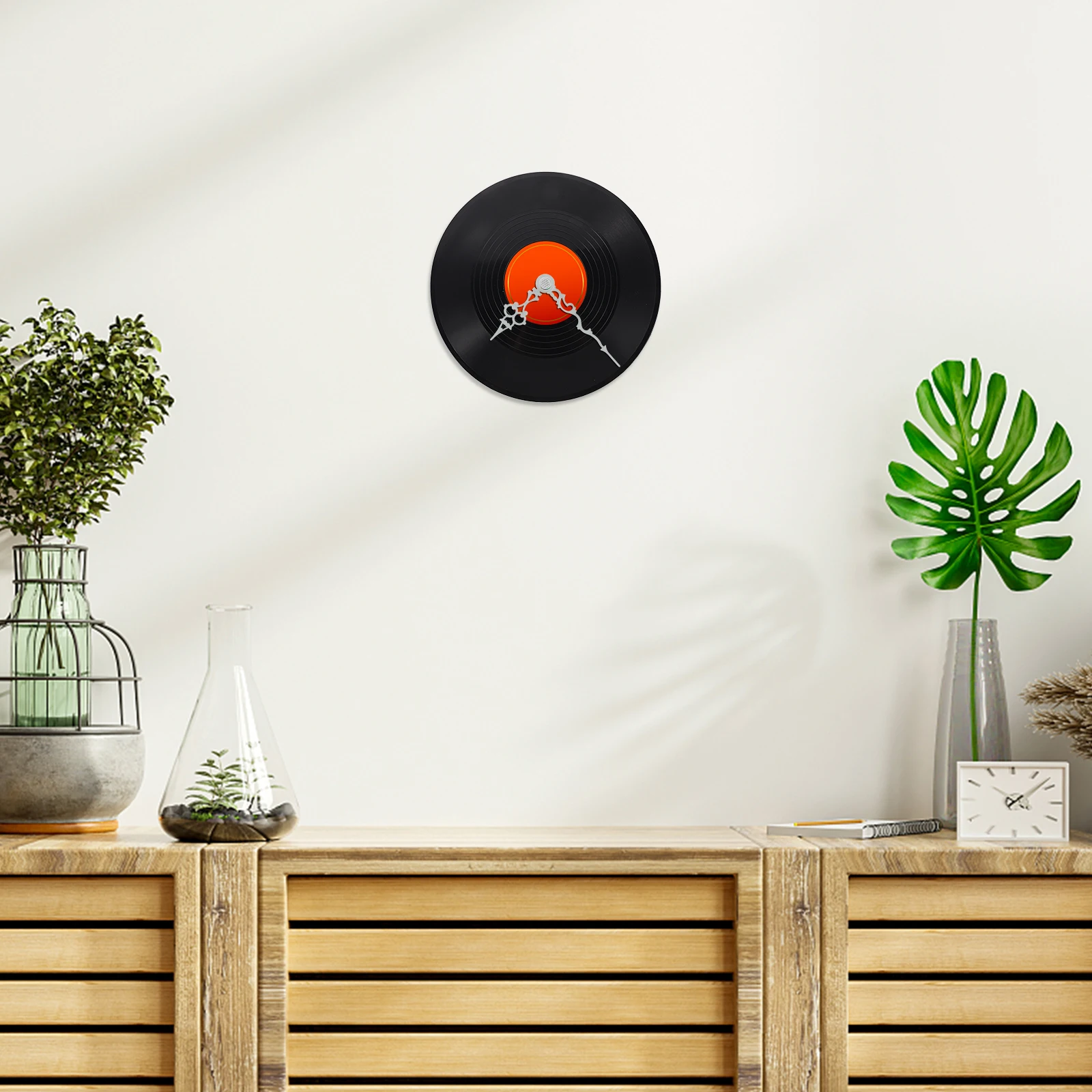 

Vinyl Record Wall Clock Vintage Accessories Bathroom Clocks Living Decor Exquisite Household Hanging Office