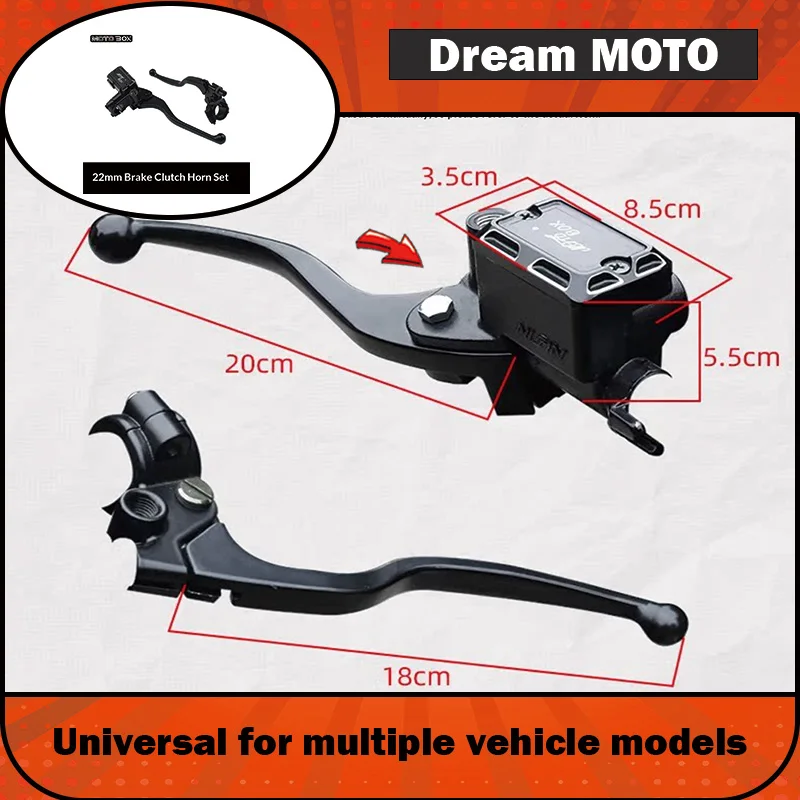 【Premium】For Motorcycle modification: Vintage brake and clutch pump handlebars with horn-shaped grips. Imported from Japan; used