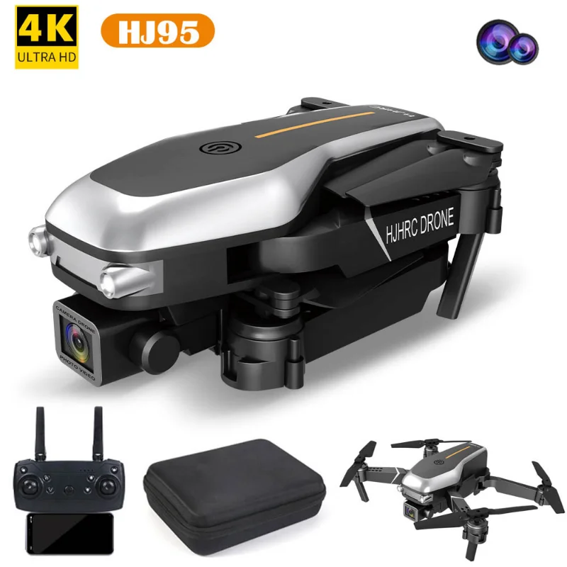 HJ95 Drone Professional RC Quadcopter 4K Dual Cameras Foldable UAV HD Aerial Photography Drone Pictures Real Time Transmission