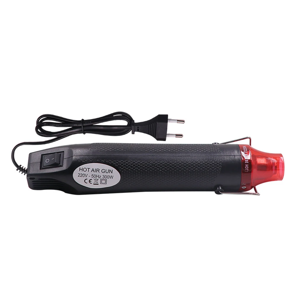 1 Pcs 220V Hot Air Gun Tool Heat Electric Power Tool Mini 300W Soldering Temperature Crafts Blower with Supporting Seat Shrink