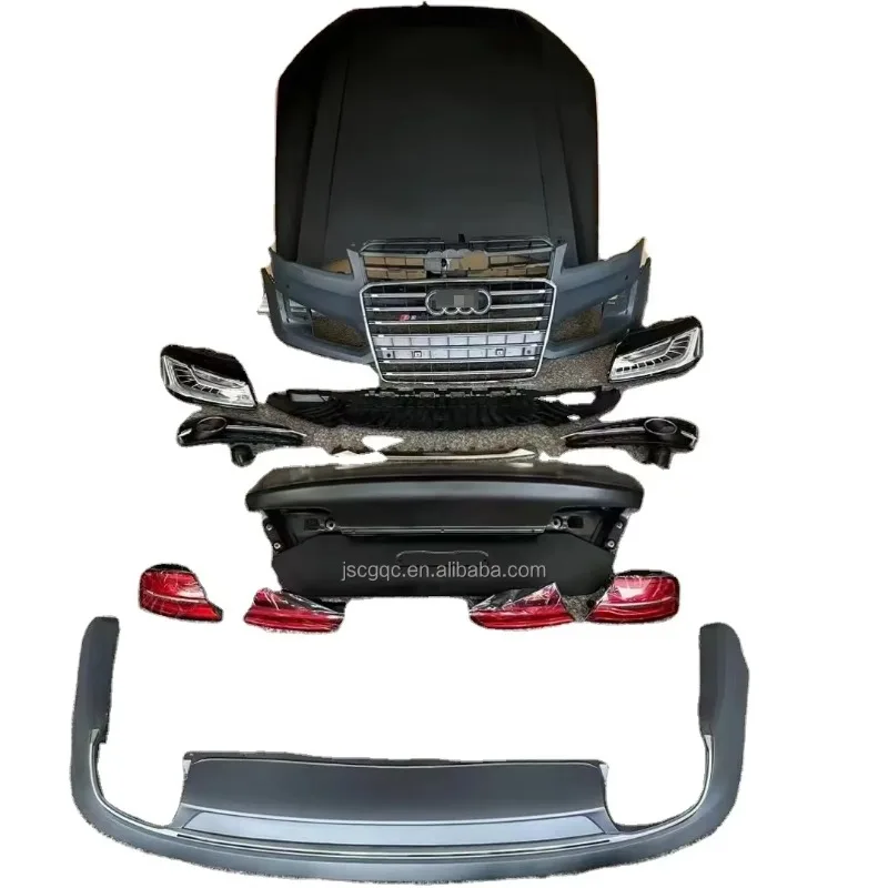 Spare Parts For CarsPP Body Kit Car Part For A8 D4 Upade D4.5 Body Kit Front And Rear BumpersBody Kit Retrofit Kitfacelift Conv