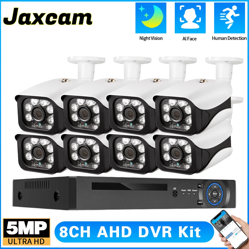 

Outdoor Security Camera 5MP 4K 8CH Security Camera System Home AHD DVR Video Surveillance Camera Kit