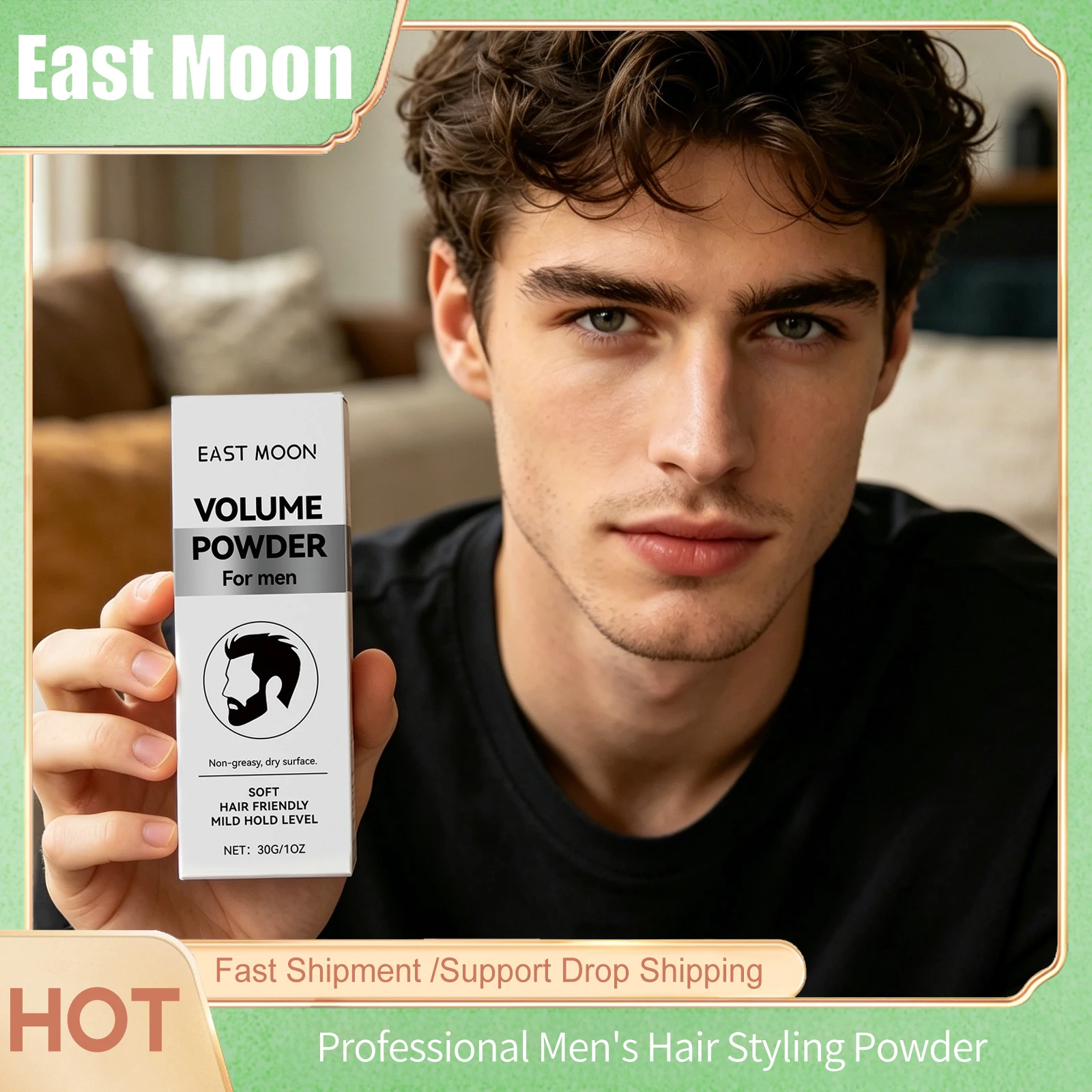 East Moon Matte Hair Styling Powder Increase Volumizing Mattifying Fluffy Absorbs Grease For Covering Roots Hair Fiber Powders