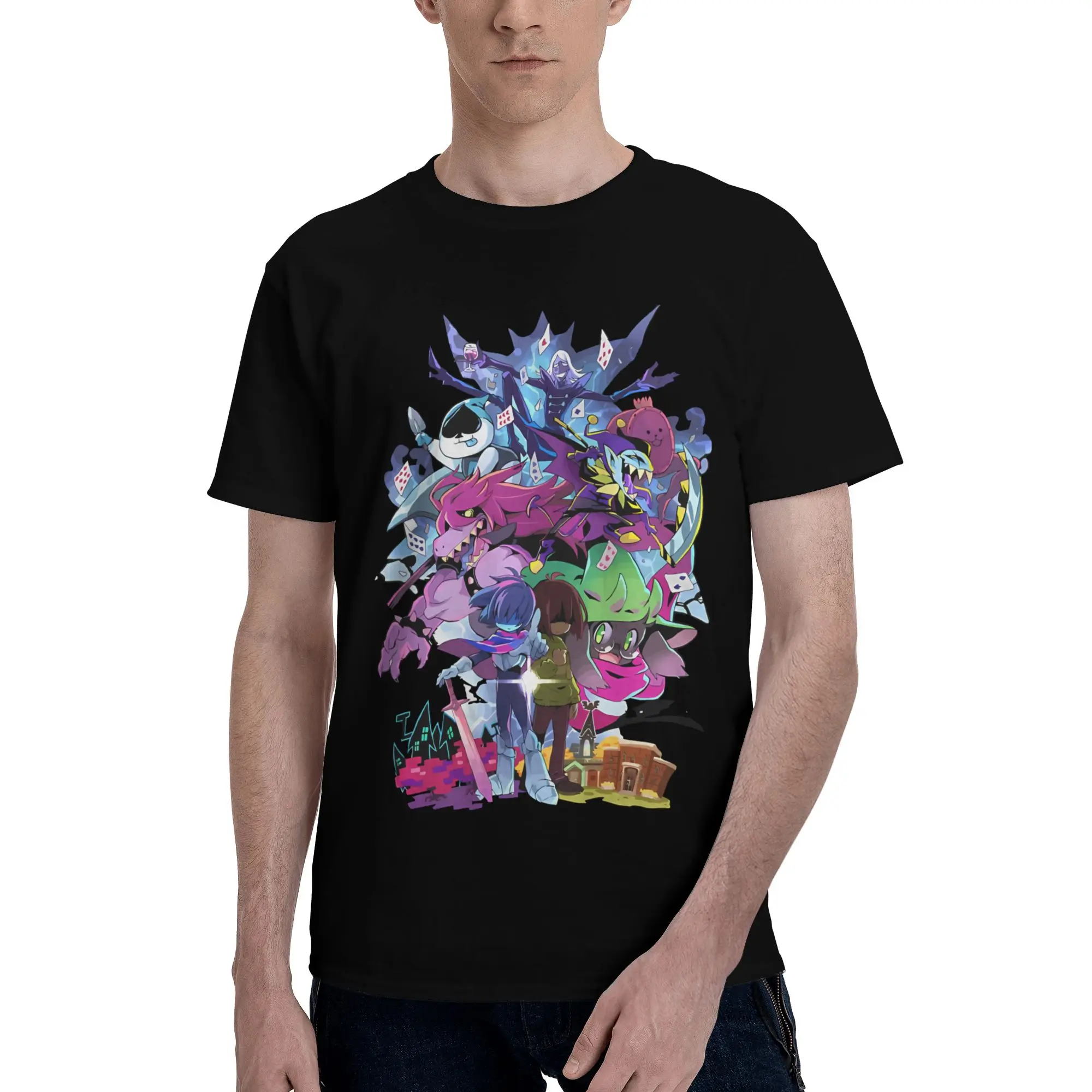 Deltarune   Adventure Funny 100% Cotton T-Shirt Undertale Tees Tops For Men
