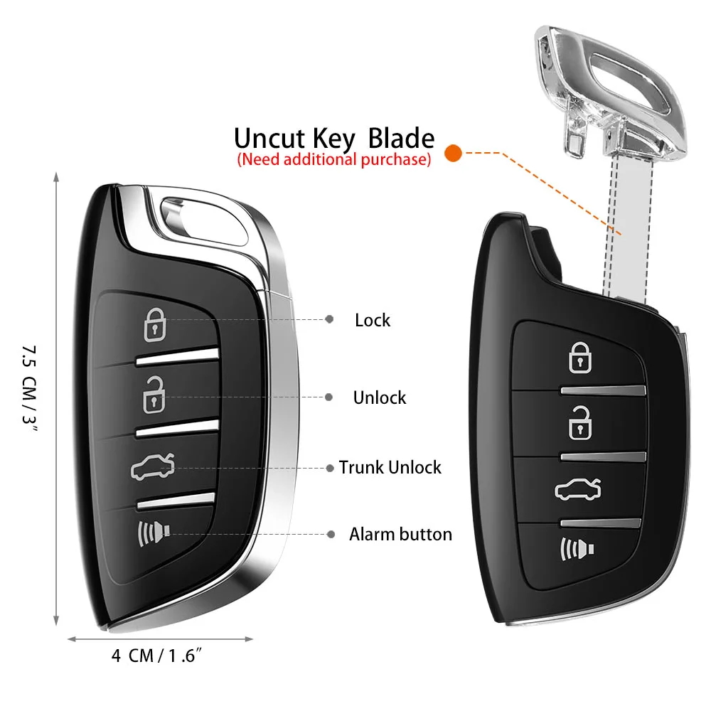 Xhorse VVDI XSCS00EN Smart Remote Key 4 Button Colorful Crystal Style XS Series For VVDI2 Mini Key Tool Uncut Blade For KIA