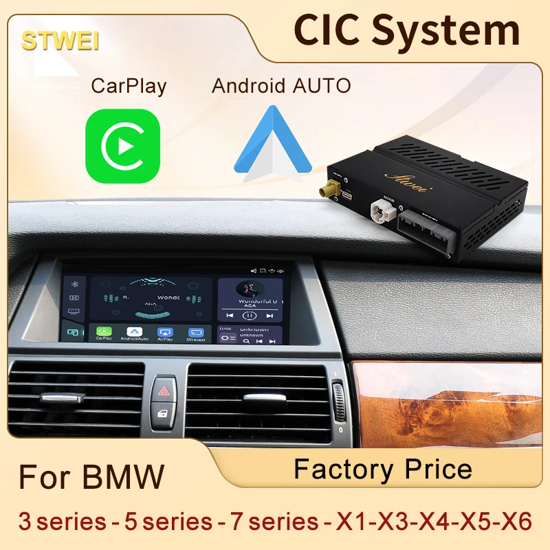 Wireless CarPlay For BMW CIC 3 Series 5 Series 7 Series X1 X3 X4 X5 X6 Car Play Android Auto Mirror Link Front RearCamer