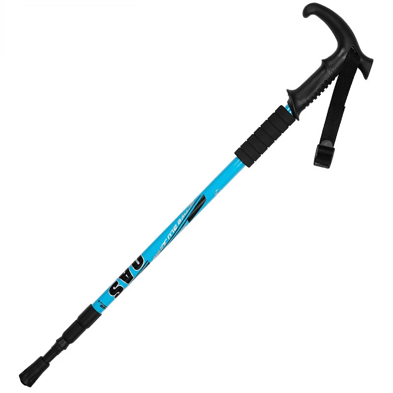 

Aluminum Alloy Trekking Poles Climbing Cane Four-section Telescopic Folding Climbing and Hiking Walking Sticks Elderly Cane