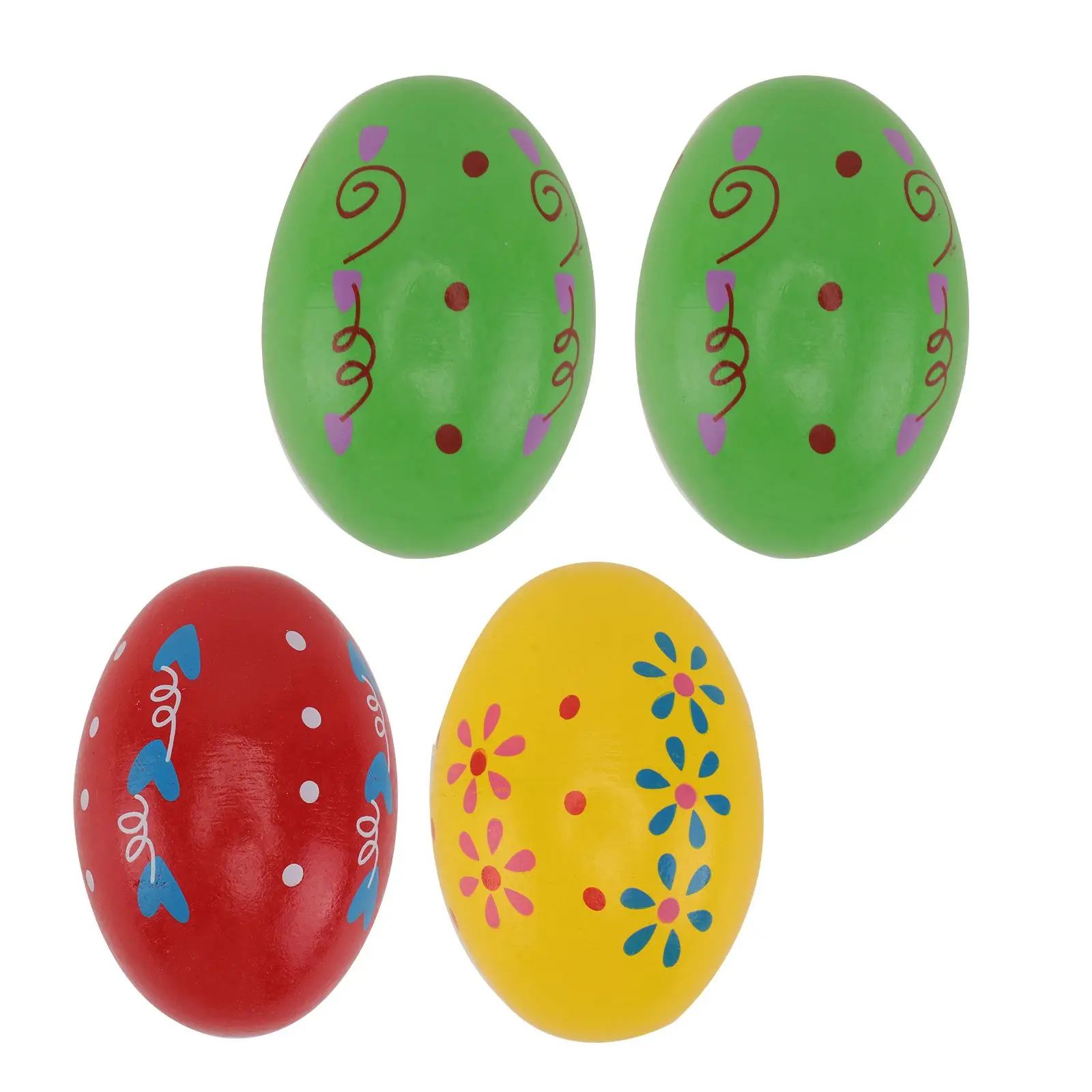 

4 Pcs Wooden Sand Eggs Maracas Music Toy Baby Shaker Percussion Toys for Babies