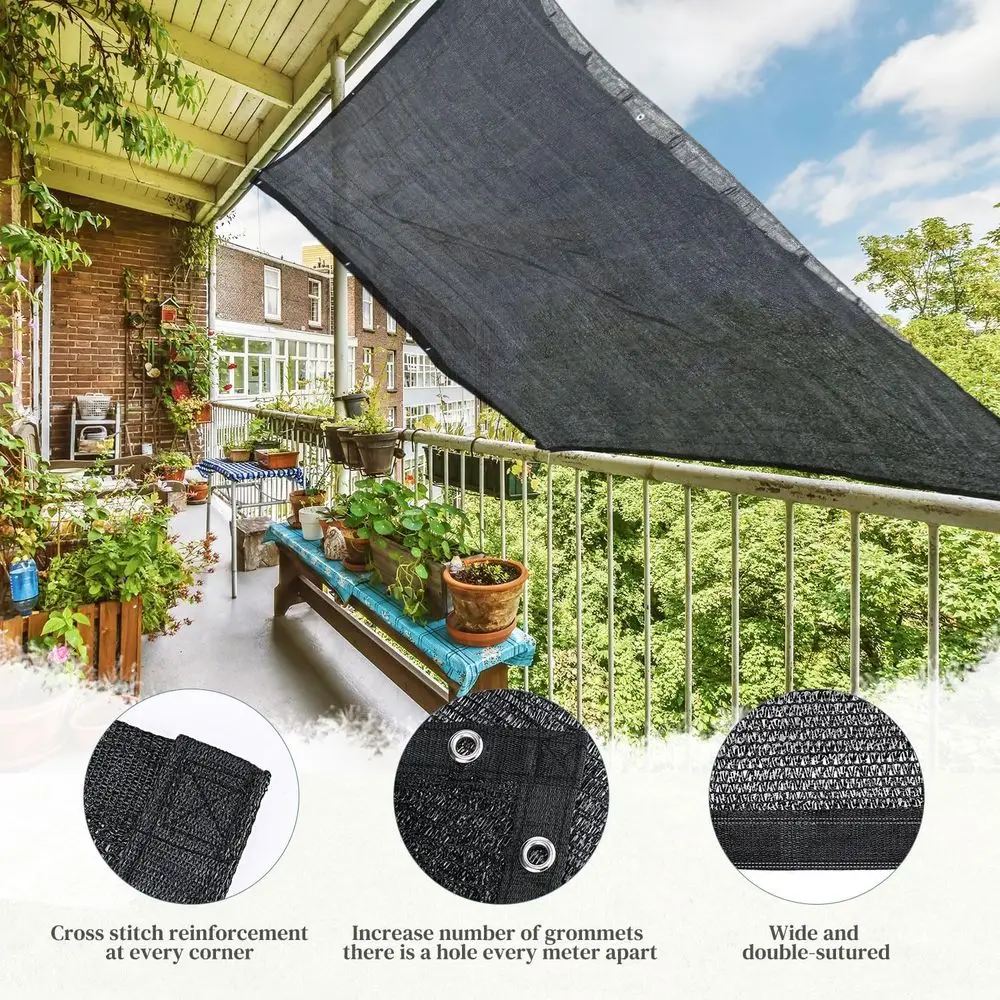 20x20FT Durable Shade Mesh Tarp with Reinforced Grommets for Outdoor Plants, Greenhouse, Pergola, and Patio Sun Protection