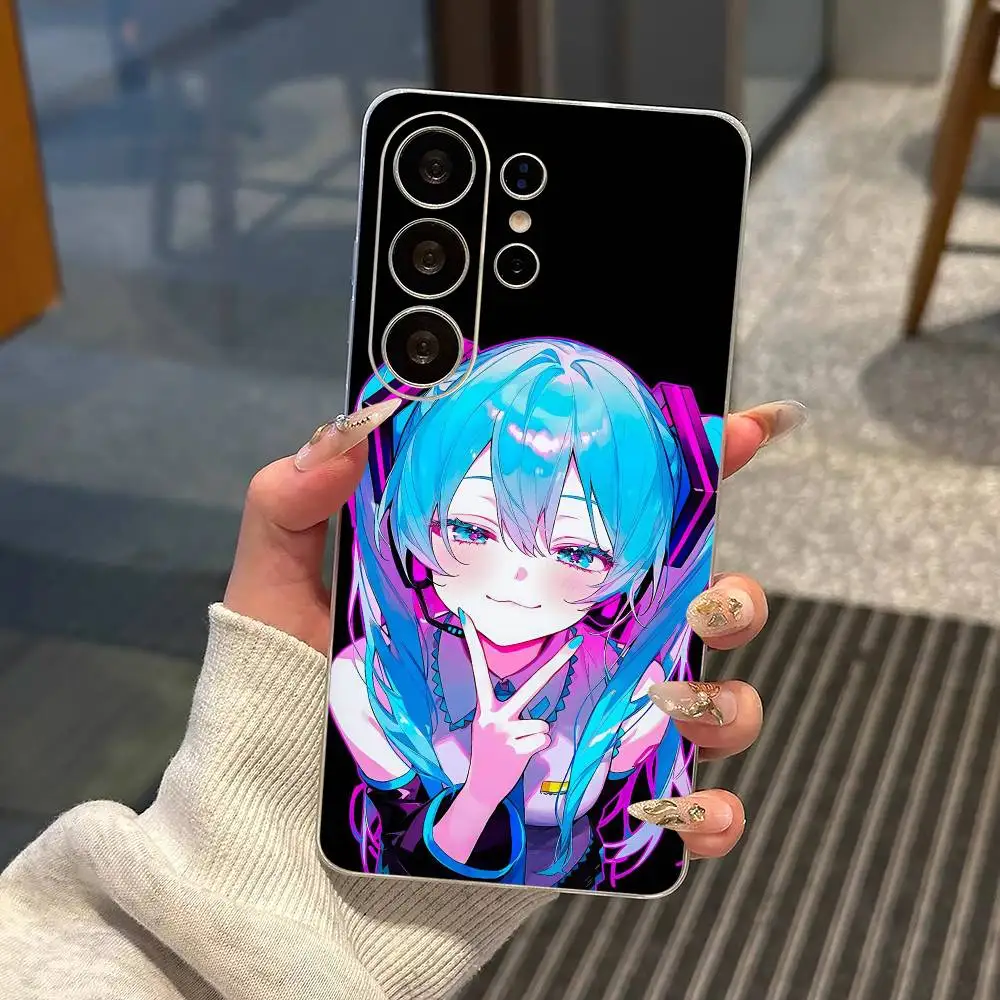 Anime Gift H-Hatsune M-Miku   Phone Case For Samsung S25,S24,S21,S22,S23,S30,Ultra,S20,Plus,Fe,Note,10,9,5G Transparent Cover