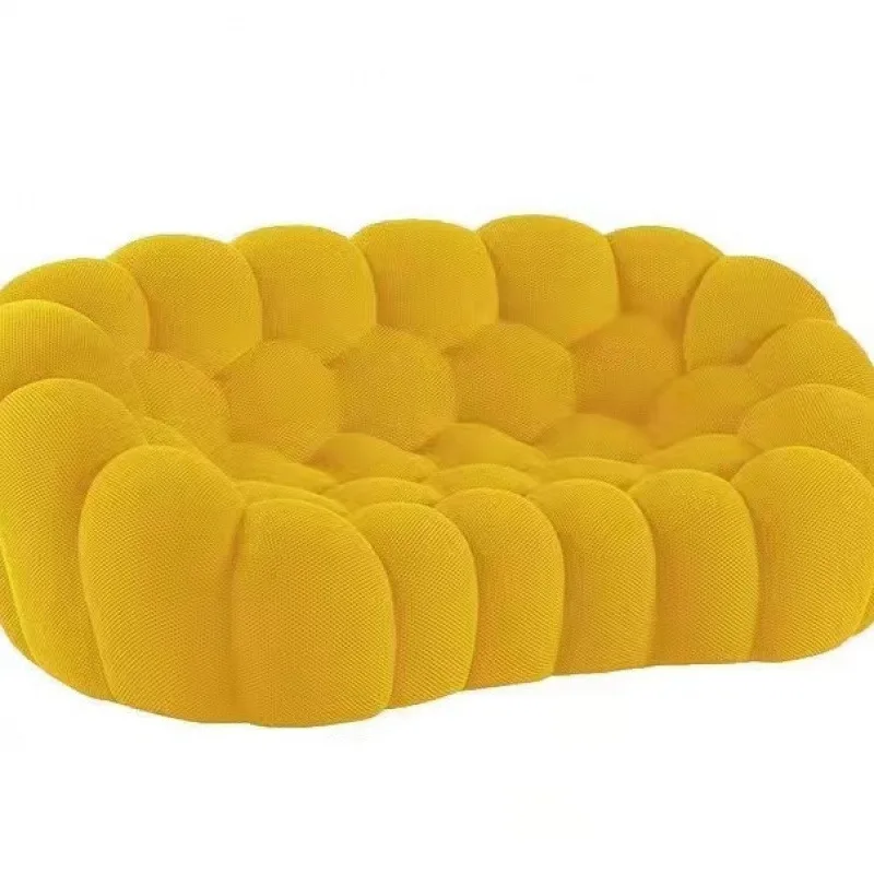 Light luxury modern bubble football sofa curved living room small apartment straight row sofa special shape