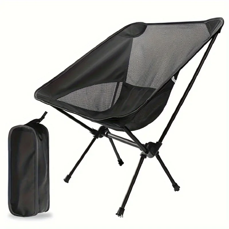 Imagem -03 - Alumínio Alloy Folding Moon Chair Cadeira Camping Portátil Lazy Back Light Camping ao ar Livre