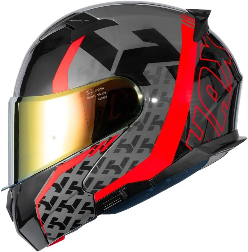 (ミディアム) Amatista モジュラー フリップアップ デュアル バイザー オートバイ ヘルメット - DOT/ECE 承認、軽量、快適、スタイリッシュなヘルメット f