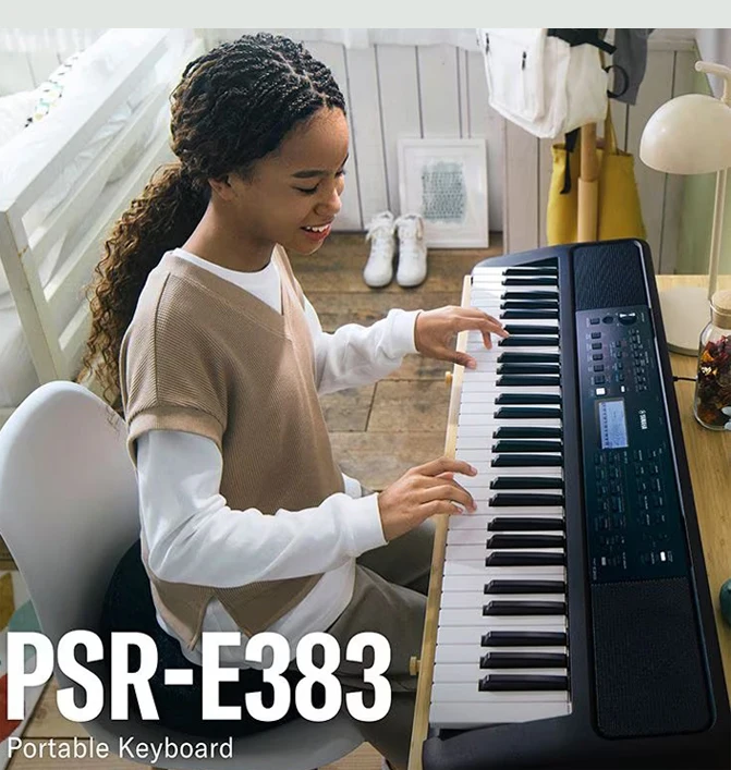 61 teclas órgano electrónico YamahaS Psr E383 teclado altavoces Midi principiante Digital Clavier De Piano instrumentos De teclado