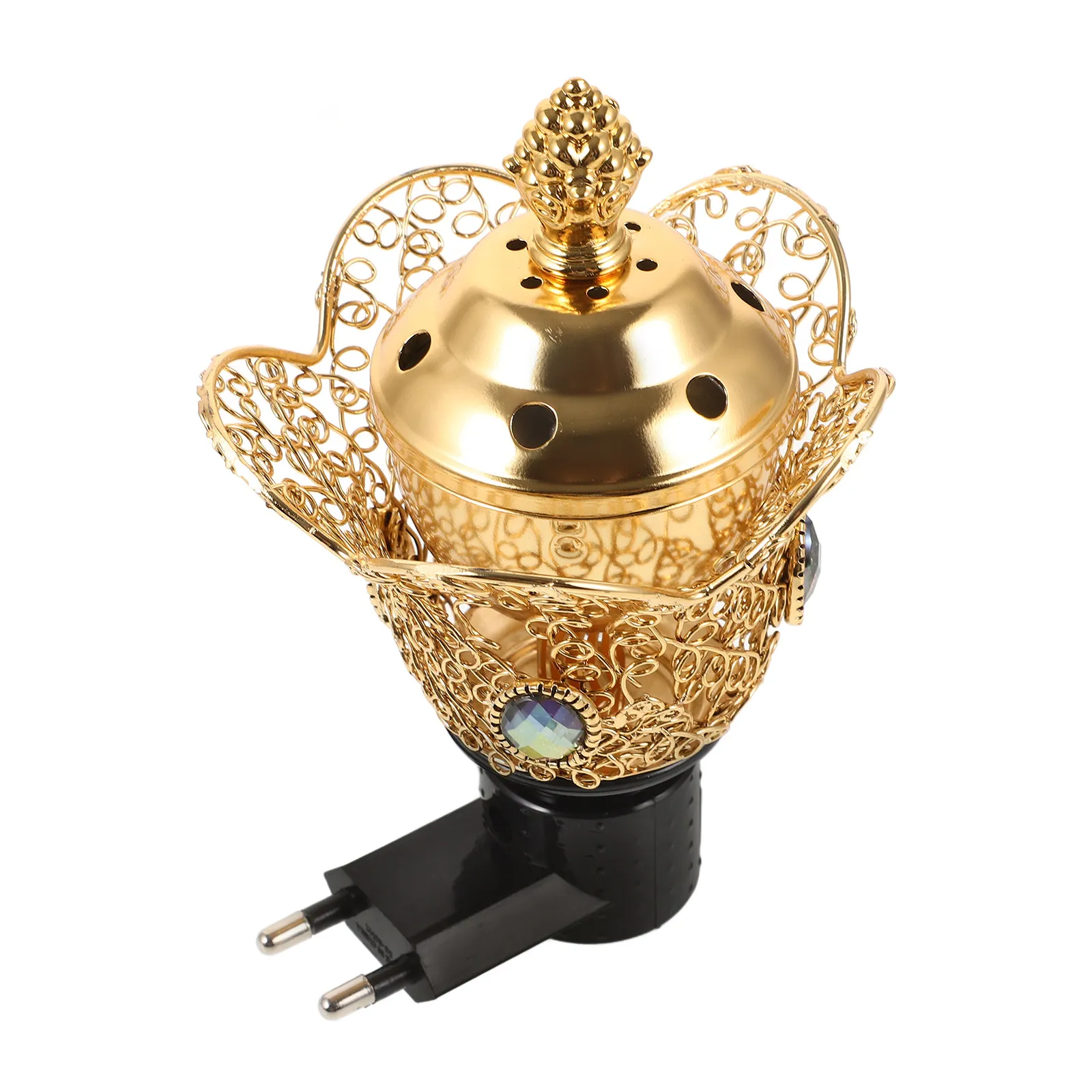 Electric Incense Burner Middle Eastern Style Lidded Plug-in Censer Ornament Eu Plug Aroma Incense Burner Home Decor Yoga Room