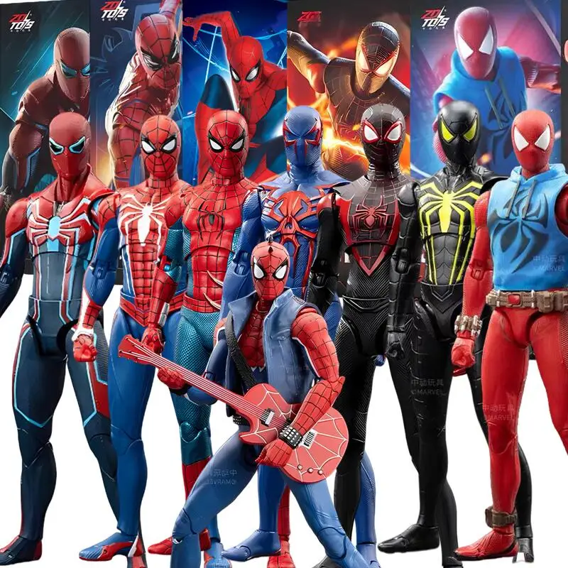 ZD Toys Spider-Man 1/10 Action Figure Brand New Day Miles Morales Spider-Man 2099 Scarlet Spider Ornament Collectible Gift - view 2