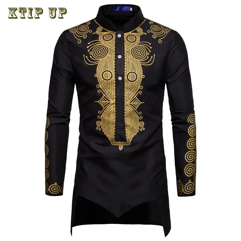 Moda hombres árabe islámico musulmán Kaftan Stand Collar dorado manga larga Vintage batas Medio Oriente Musulman Tops ropa masculina