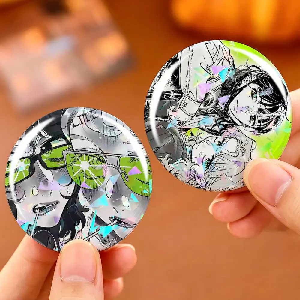 K-KiniOto Mitsuru Koya Isaki Fujiwara Aya  Koga Mitsuki Badge Creative Tinplate Round Button PinsBrooch Badge Clothes Backpack