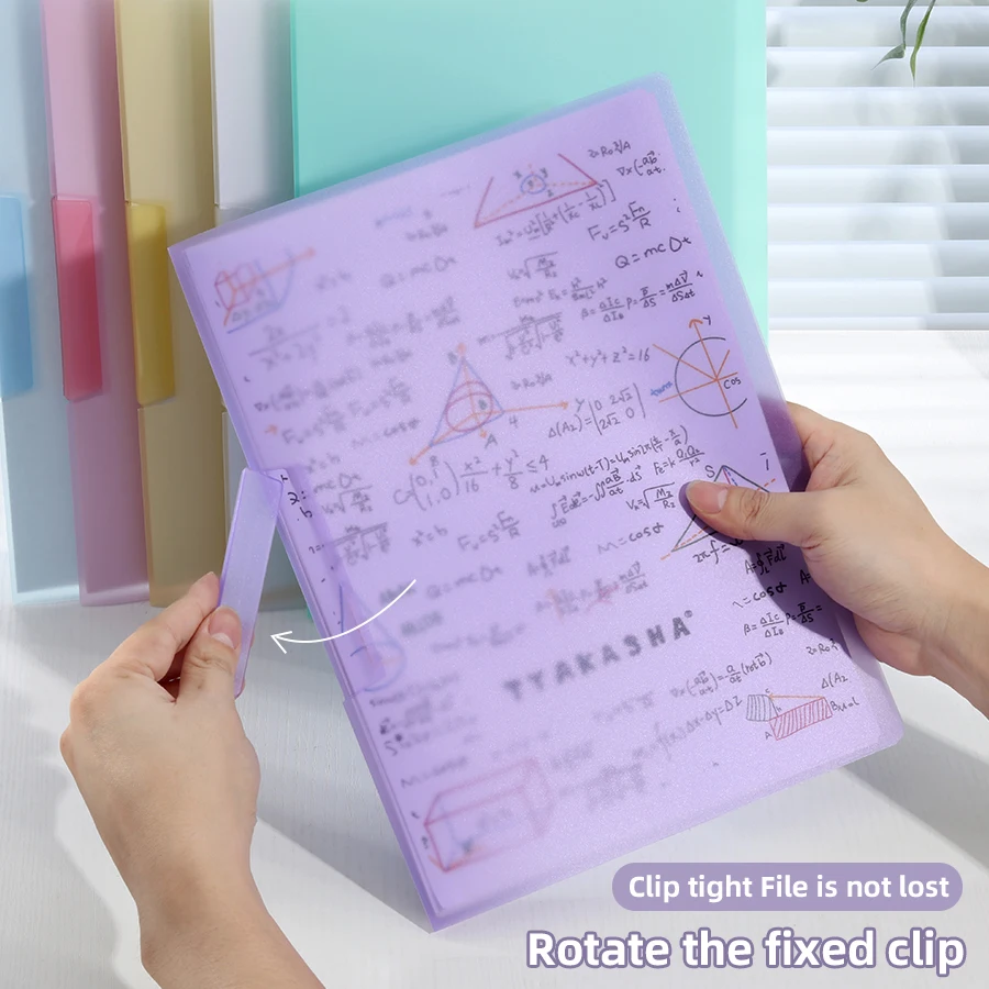 1 Set 5/6Pcs A4 Nimble Rotating File Folder Student Office Special Test Paper Report Storage Supplies