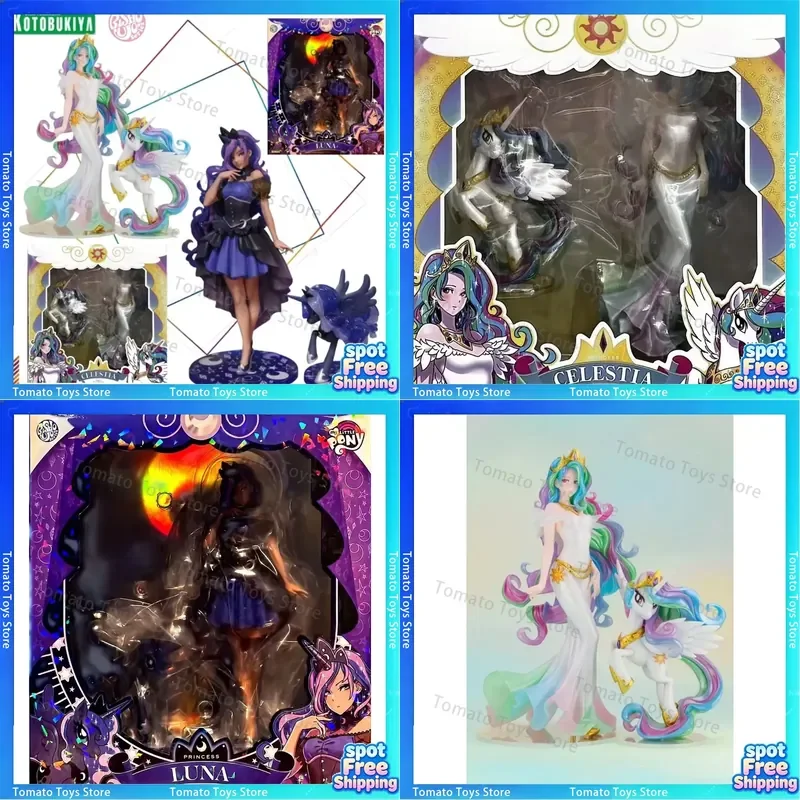 Kotobukiya Bishoujo Statue for Princess Celestia and Princess Luna My Little Pony 1/7 Scale Anime Action Figure Model Toy