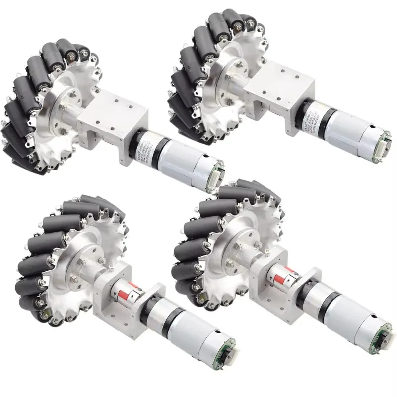 【Industrial】1 Set 100KG Big Load 152mm Omni Mecanum Wheel With 4pcs 24V 120W 230rpm Speed Encoder Motor For Arduino DIY Project