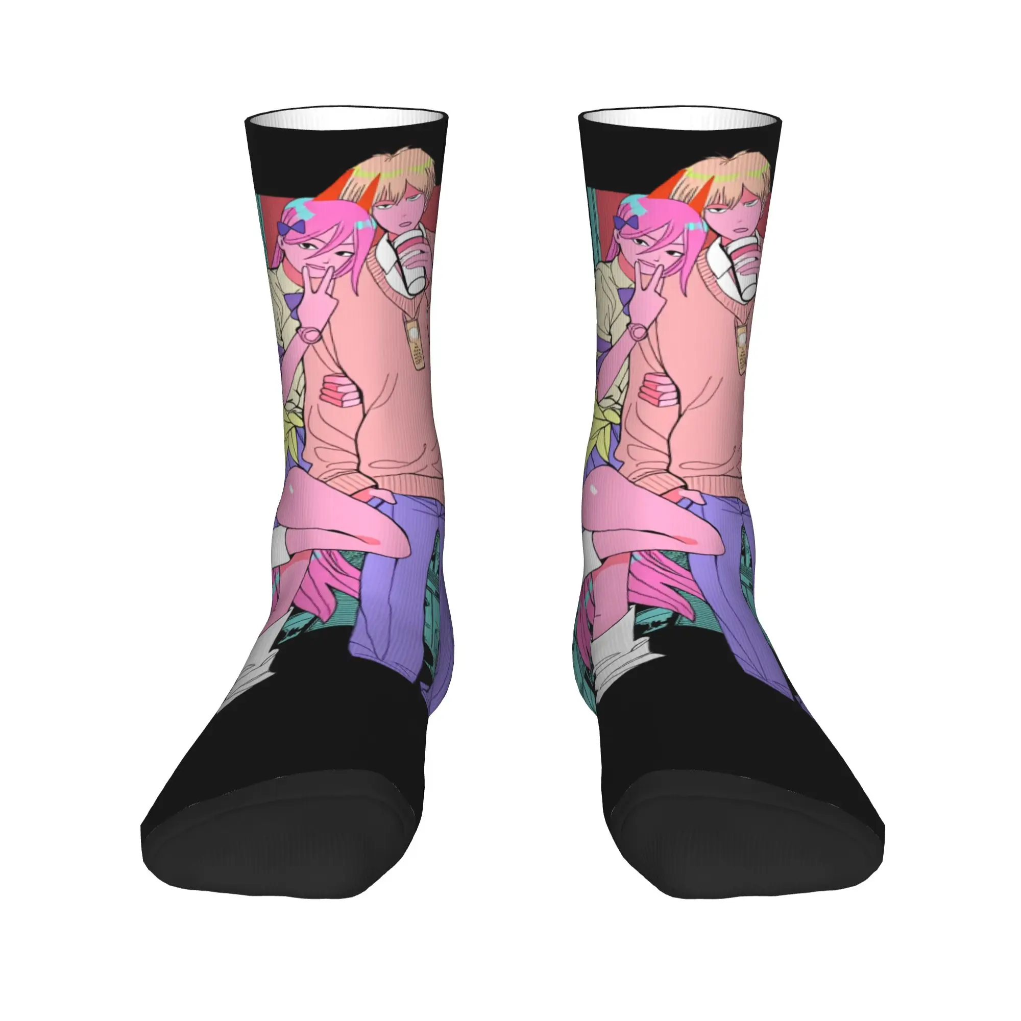 مناشير رجل Rezes الجوارب المضادة للانزلاق جوارب النساء الرجال لينة في الهواء الطلق الجوارب الخريف العصرية الجرافيك الجوارب #2