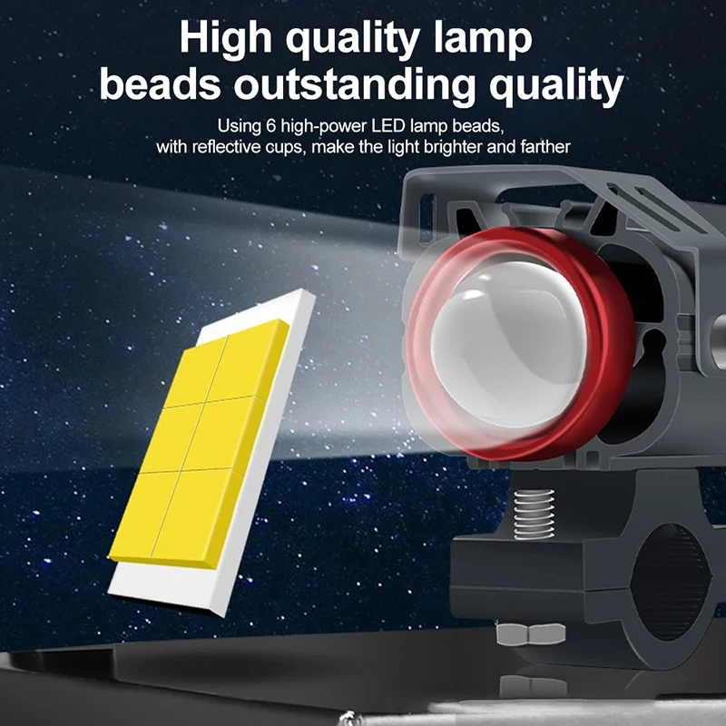 مشرق العنبر/الأبيض LED دراجة نارية ضوء العمل الألومنيوم مصباح قيادة لسيارة الطرق الوعرة ATV شاحنة مع جبل بين قوسين سلك تسخير #3