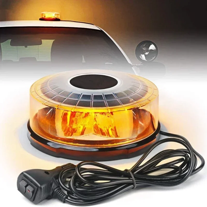 Super brilhante relâmpago 12/24v teto do carro led luz piscante de emergência luzes estroboscópicas beacons polícia flash luz de advertência