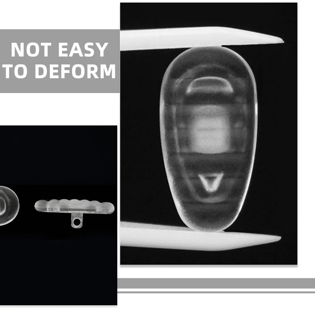 

20 Pairs Silicone Nose Pads for Glasses Slip Preventer Eyeglass Supple Nose Cushion Optical Supplies Practical Replacement