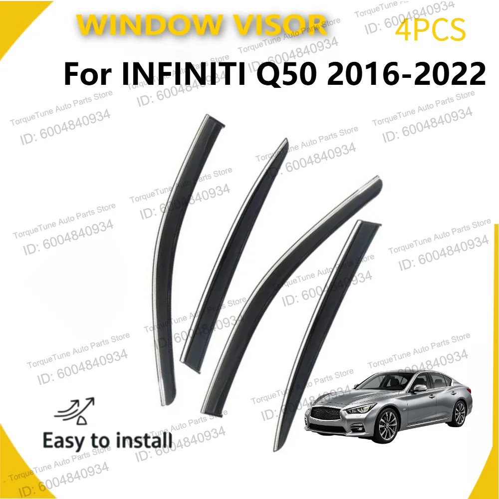 Pare-soleil latéral en PC+SS haute résistance pour INFINITI Q50 2016-2022, anti-fissures, anti-poussière, protection contre la pluie