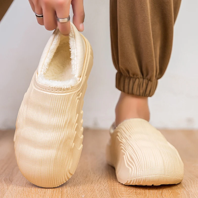 Eva Katoenen Slippers Huis Buiten Waterdicht Lichtgewicht Gemakkelijk Schoon Te Maken Winter Coupleshoes Comfortabele Jonge Mode Nieuwe Stijl