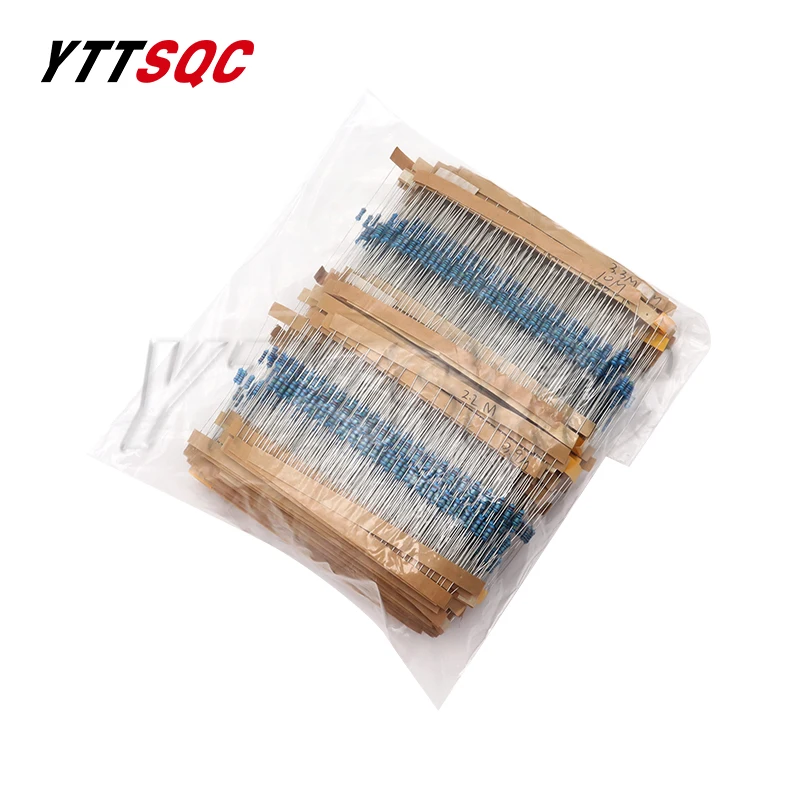 3120pcs 156Values 1/4W Metal Film Resistor Kit 1R-10M ohm 1% Resistance Assortment Set 1ohm-10Mohm DIY Samples Pack