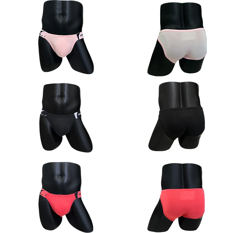 1 قطعة الملابس الداخلية الرجالية الذكور السروال منخفضة الارتفاع الرجال الملابس الداخلية مريحة للتنفس ملخصات مريحة اللياقة البدنية الرجال السراويل #3